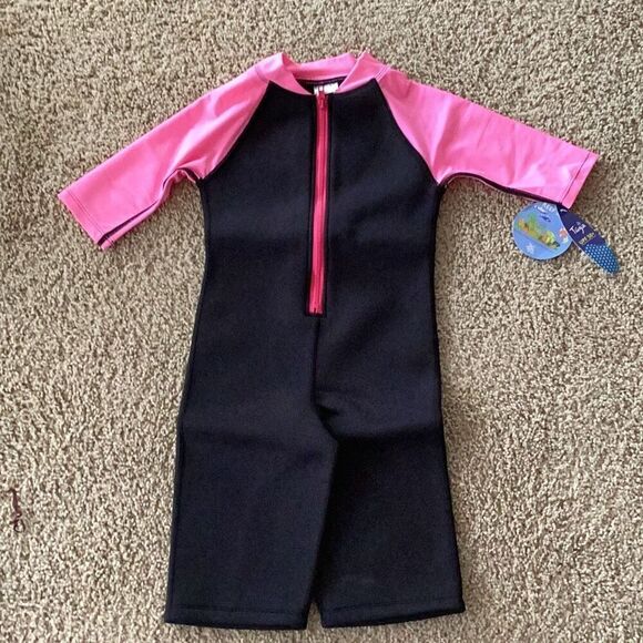 NWT Tuga Sun Swim Protection UPF 50+ Neoprene Wetsuit Girls 7/8 years - Picture 1 of 11